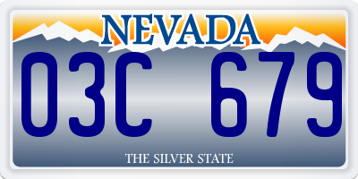 NV license plate 03C679