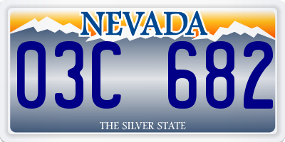 NV license plate 03C682