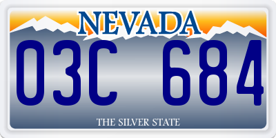 NV license plate 03C684
