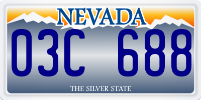 NV license plate 03C688