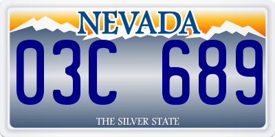 NV license plate 03C689