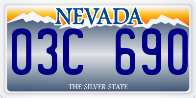 NV license plate 03C690