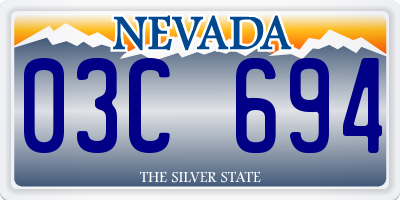 NV license plate 03C694