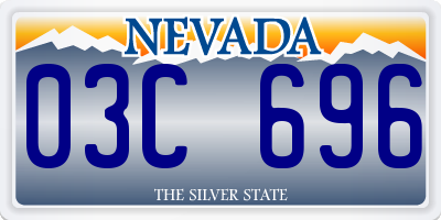 NV license plate 03C696