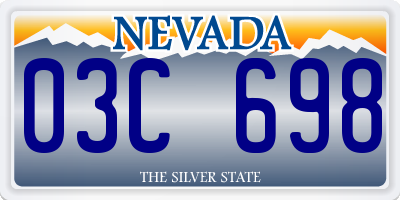 NV license plate 03C698