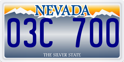 NV license plate 03C700