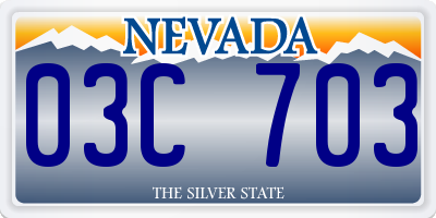 NV license plate 03C703