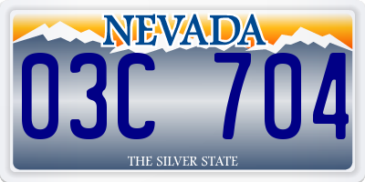 NV license plate 03C704