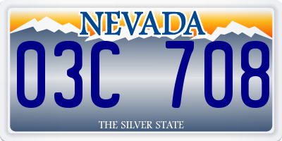 NV license plate 03C708