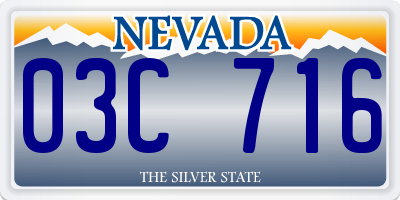 NV license plate 03C716