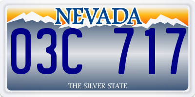 NV license plate 03C717