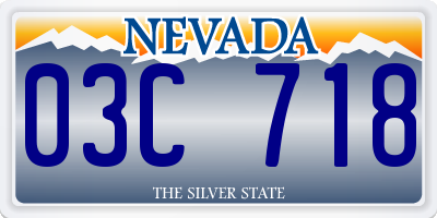 NV license plate 03C718