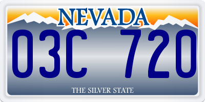 NV license plate 03C720