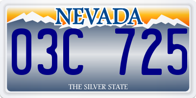 NV license plate 03C725