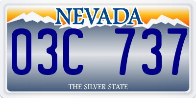 NV license plate 03C737