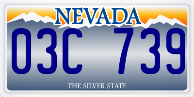 NV license plate 03C739