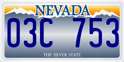 NV license plate 03C753