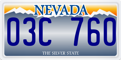 NV license plate 03C760