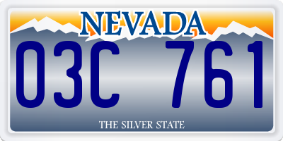 NV license plate 03C761