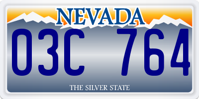 NV license plate 03C764