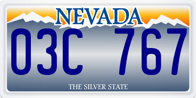 NV license plate 03C767