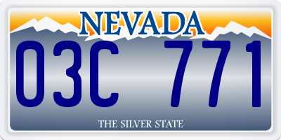 NV license plate 03C771
