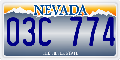 NV license plate 03C774