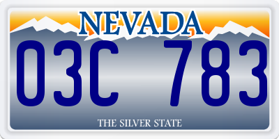 NV license plate 03C783