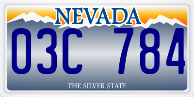 NV license plate 03C784