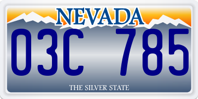 NV license plate 03C785