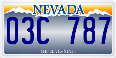 NV license plate 03C787