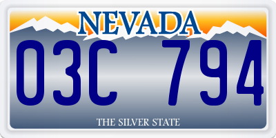 NV license plate 03C794