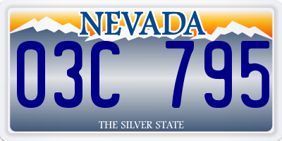 NV license plate 03C795