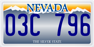 NV license plate 03C796