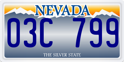 NV license plate 03C799