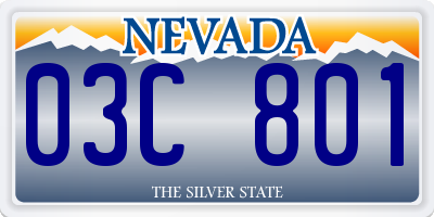 NV license plate 03C801