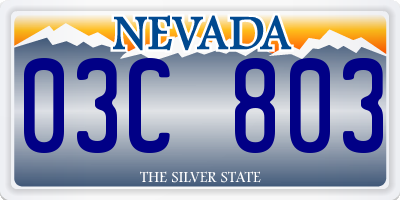 NV license plate 03C803