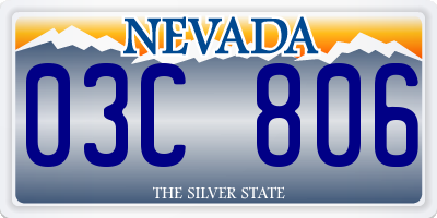 NV license plate 03C806