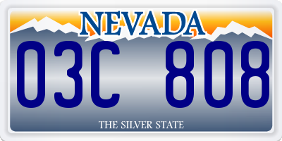 NV license plate 03C808