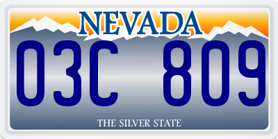 NV license plate 03C809