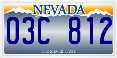 NV license plate 03C812