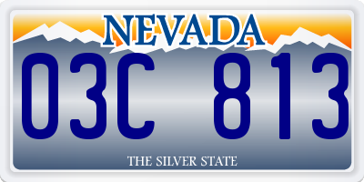 NV license plate 03C813