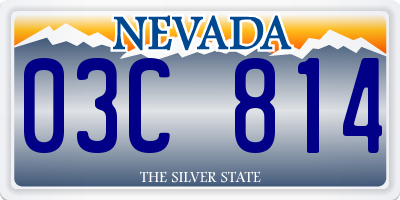 NV license plate 03C814