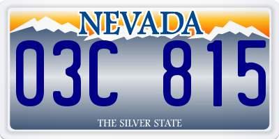 NV license plate 03C815