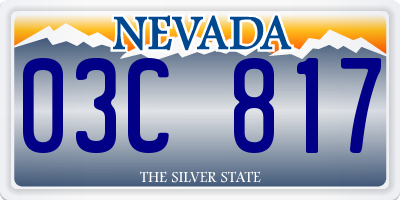 NV license plate 03C817