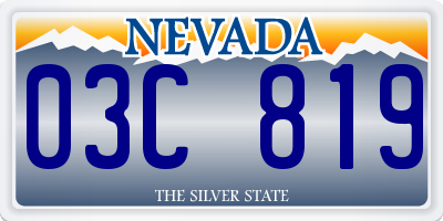 NV license plate 03C819