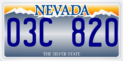 NV license plate 03C820