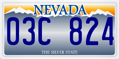 NV license plate 03C824