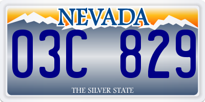 NV license plate 03C829