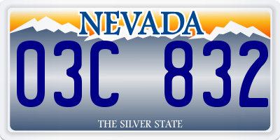 NV license plate 03C832